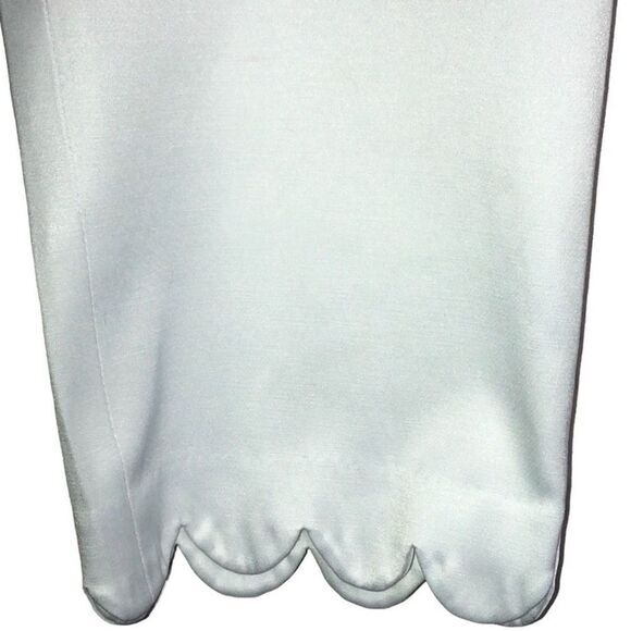 Zac & Rachel high rise zip button front two slash pockets scalloped hem capri 10 - Picture 2 of 6